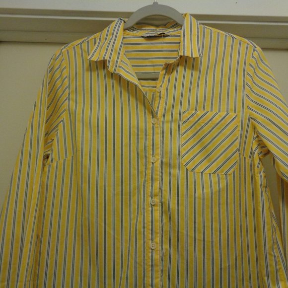 NINOMAXX YELLOW STRIPES MENS SHIRT FOR LADIES X LG - Picture 7 of 8